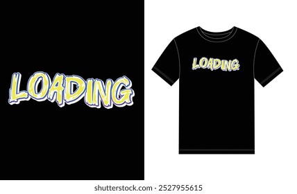  Loading text effect vector  for graphic tee t shirt