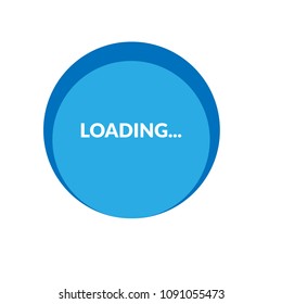 Loading text vector illustration and simple object
