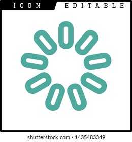 loading time icon isolated sign symbol vector illustration - vector 