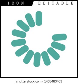 loading time icon isolated sign symbol vector illustration - vector 