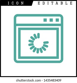 loading time icon isolated sign symbol vector illustration - vector 