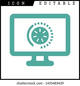 loading time icon isolated sign symbol vector illustration - vector 