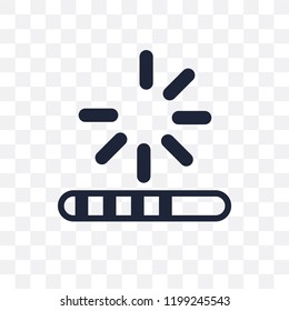 Loading transparent icon. Loading symbol design from Web navigation collection. Simple element vector illustration on transparent background.