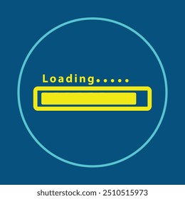 Loading trendy icon plausible abstract vector illustration colorful artwork beautiful design.eps