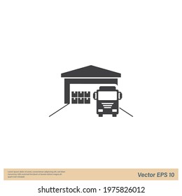 loading truck icon vector illustration logo template