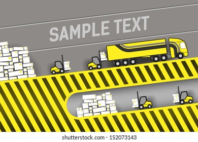 loading a truck in stock