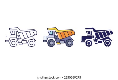 Cargando la ilustración del vector de los vehículos de camión