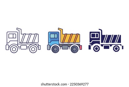 Loading truck vehicles icon  vector illustration