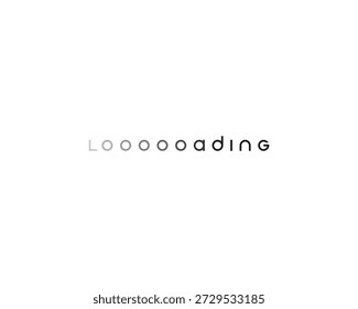 Loading typographic text logo idea.