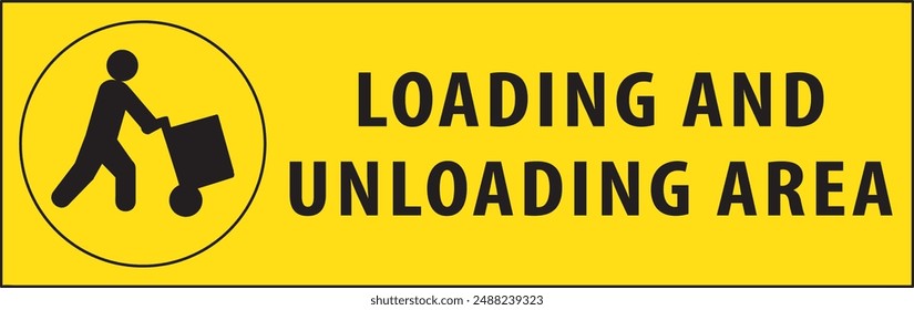 Loading and unloading area industrial sign vector