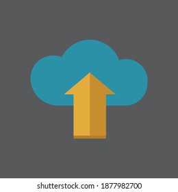 Loading and unloading a file. Flat design. Illustration