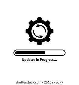 Loading and update icon. Upgrade progress symbol for web and UI design