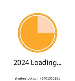 Loading vector design.2024 new year.