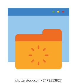 Loading Vector Flat Icon Design
