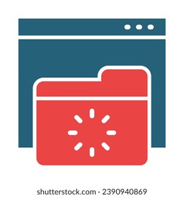 Loading Vector Glyph Two Color Icon For Personal And Commercial Use.
