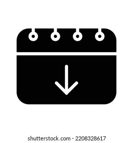 Loading vector icon in calender  illustration for ui and ux, website or mobile application