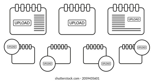 Loading vector icon in calender set illustration for ui and ux, website or mobile application