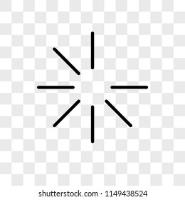 Loading vector icon on transparent background, Loading icon