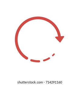  Loading vector icon on white background.