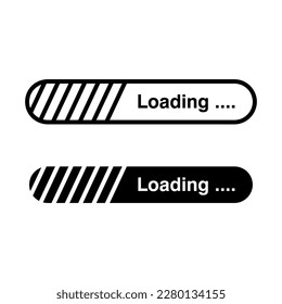 Loading vector icon, progress bar symbol. flat vector illustration for web site or mobile app.eps