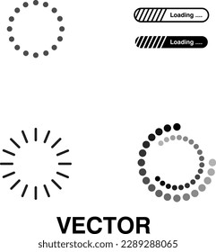 loading vector icon set illustration on white background..eps