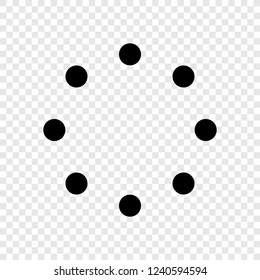 Loading vector icon transparent grid