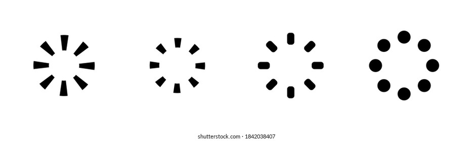 Loading vector icons set. Vector illustration EPS 10