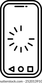 carregando design de ícone de linha de vetor