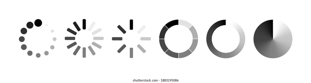 Loading. Vector Load icons, isolated. Set of Loading icons. Vector illustration