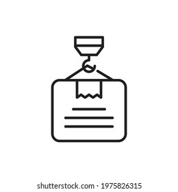 Loading vector outline icon style illustration. EPS 10 File
