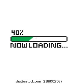 Loading Vector Pixel Art Ilustrationgreen Color Stock Vector (Royalty ...