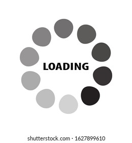 Loading vector symbol, round simple sign