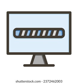 Loading Vector Thick Line Filled Colors Icon For Personal And Commercial Use.
