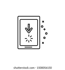 Loading video smartphone icon. Element of quit smoking icon