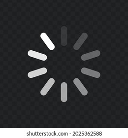 Loading Wheel Icon. Loading Or Buffering Wheel Bar Symbol Vector. 