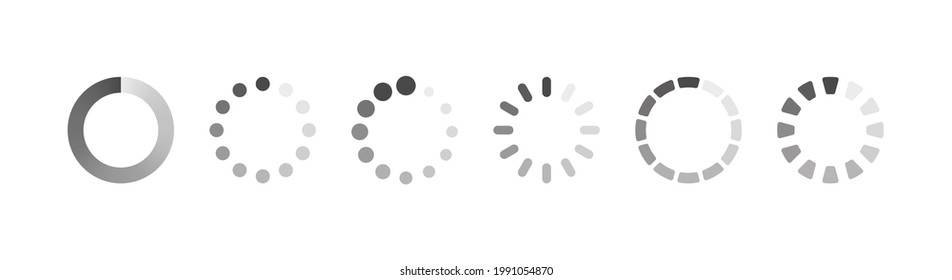 Loading wheel icon. Buffering refresh and loading vector icon