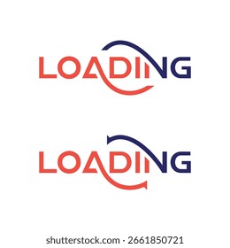 loading wordmark lettering design creative trendy minimal text based logo concept