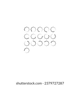 Loadings, octagen, circles, round geometric symbol simple logo vector