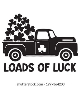 loads of luck  logo inspirational positive quotes, motivational, typography, lettering design