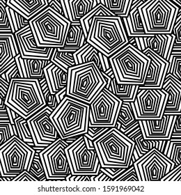 loads of overlapping multi hexagons in black and white.vector