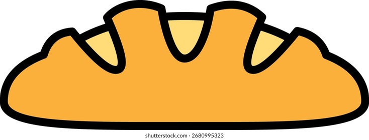 Loaf of Bread Cartoon Illustration