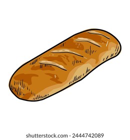 loaf of bread cartoon vector