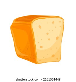 loaf bread cartoon vector. fresh slice, tasty bun, fresh bakery loaf bread vector illustration
