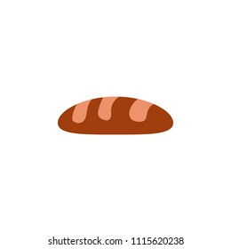 loaf of bread colored illustration. Element of colored food icon for mobile concept and web apps. Detailed loaf of bread icon can be used for web and mobile on white background