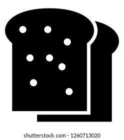 Loaf of bread glyph icon