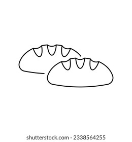 Loaf of bread icon design. isolated on white background. vector illustration