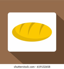 Loaf bread icon. Flat illustration of loaf bread vector icon for web
