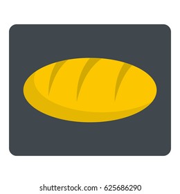 Loaf bread icon flat isolated on white background vector illustration