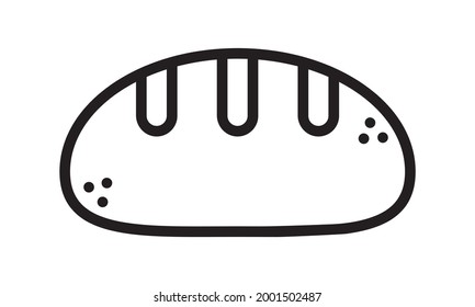 Loaf bread icon flat style vector image
