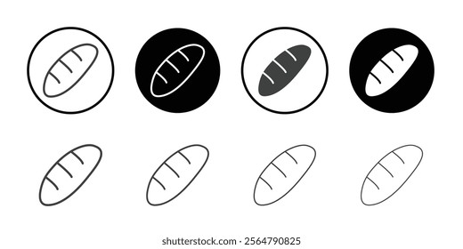 Loaf bread icon simple vector symbol